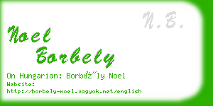 noel borbely business card